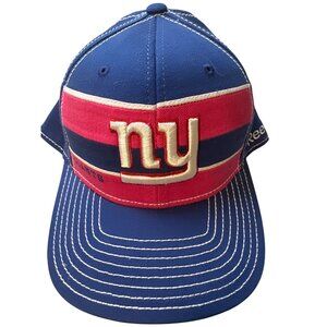 Reebok NFL New York Giants Onfield L/XL Football Cap Pink/Blue Striped Design